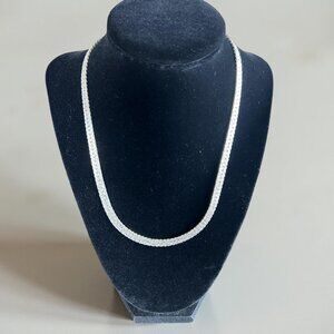 Vintage | Sterling Silver | Textured Herringbone Necklace